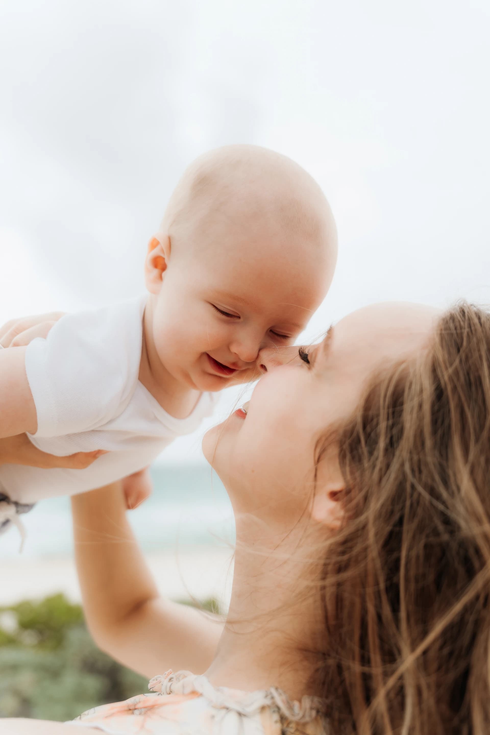 Mother and baby session across the Riviera Maya