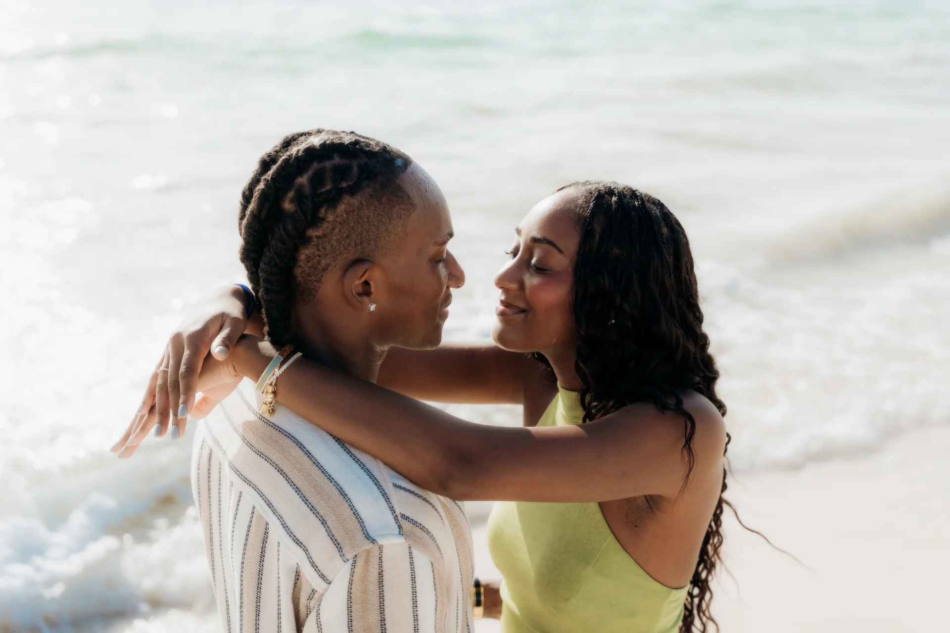 Couple looking out at the sea together, RIU Latino, Costa Mujeres