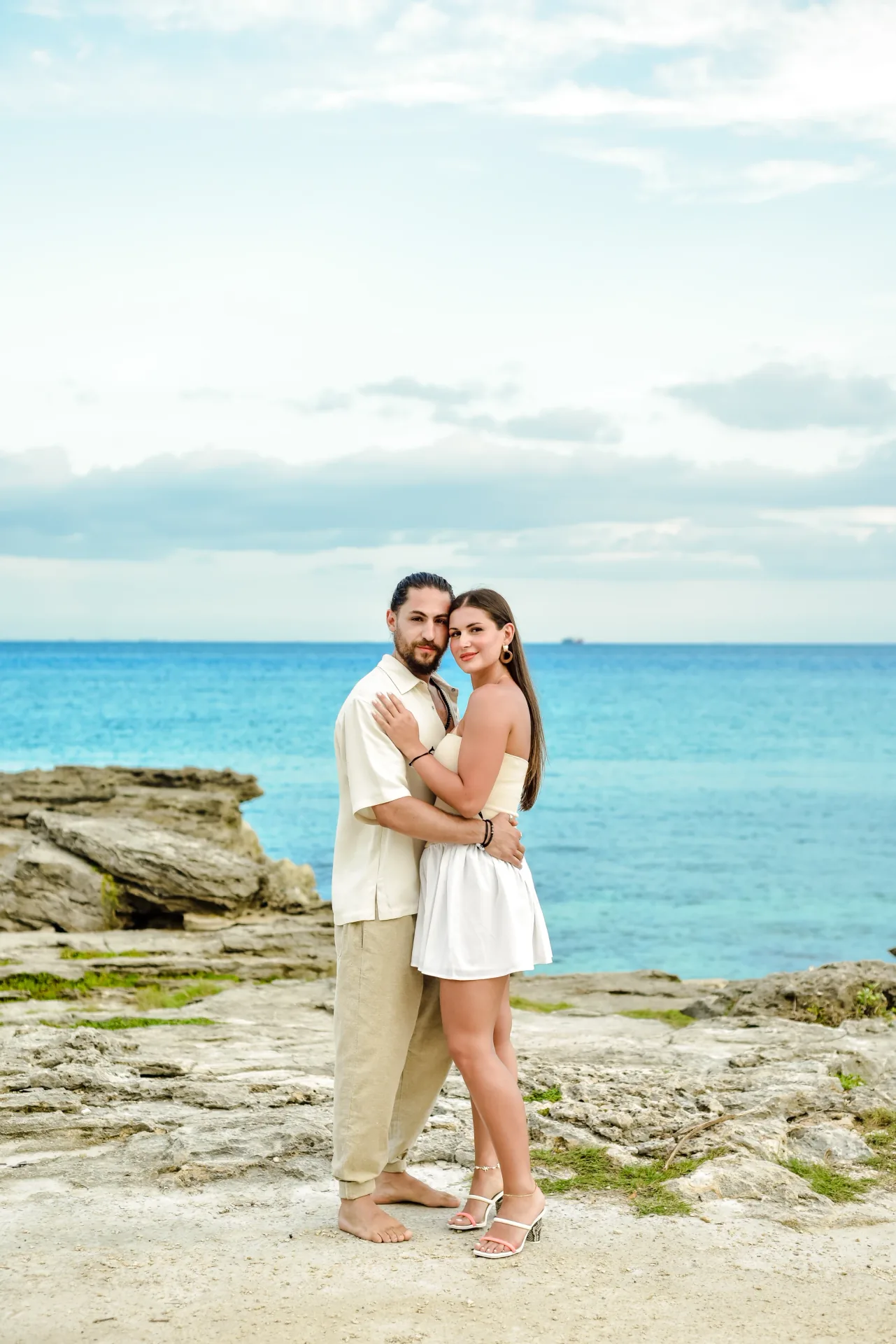 Couple on the beach in Tulum