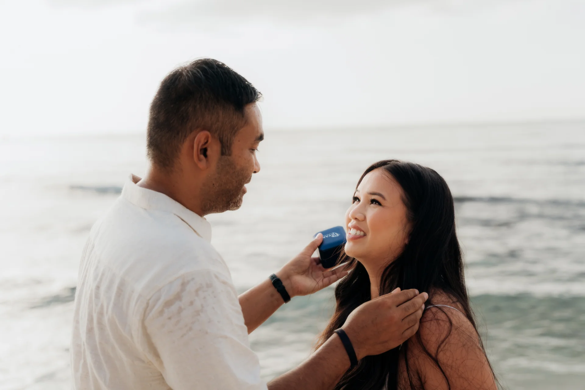 Newly engaged couple portrait, Hyatt Vivid, Playa del Carmen
