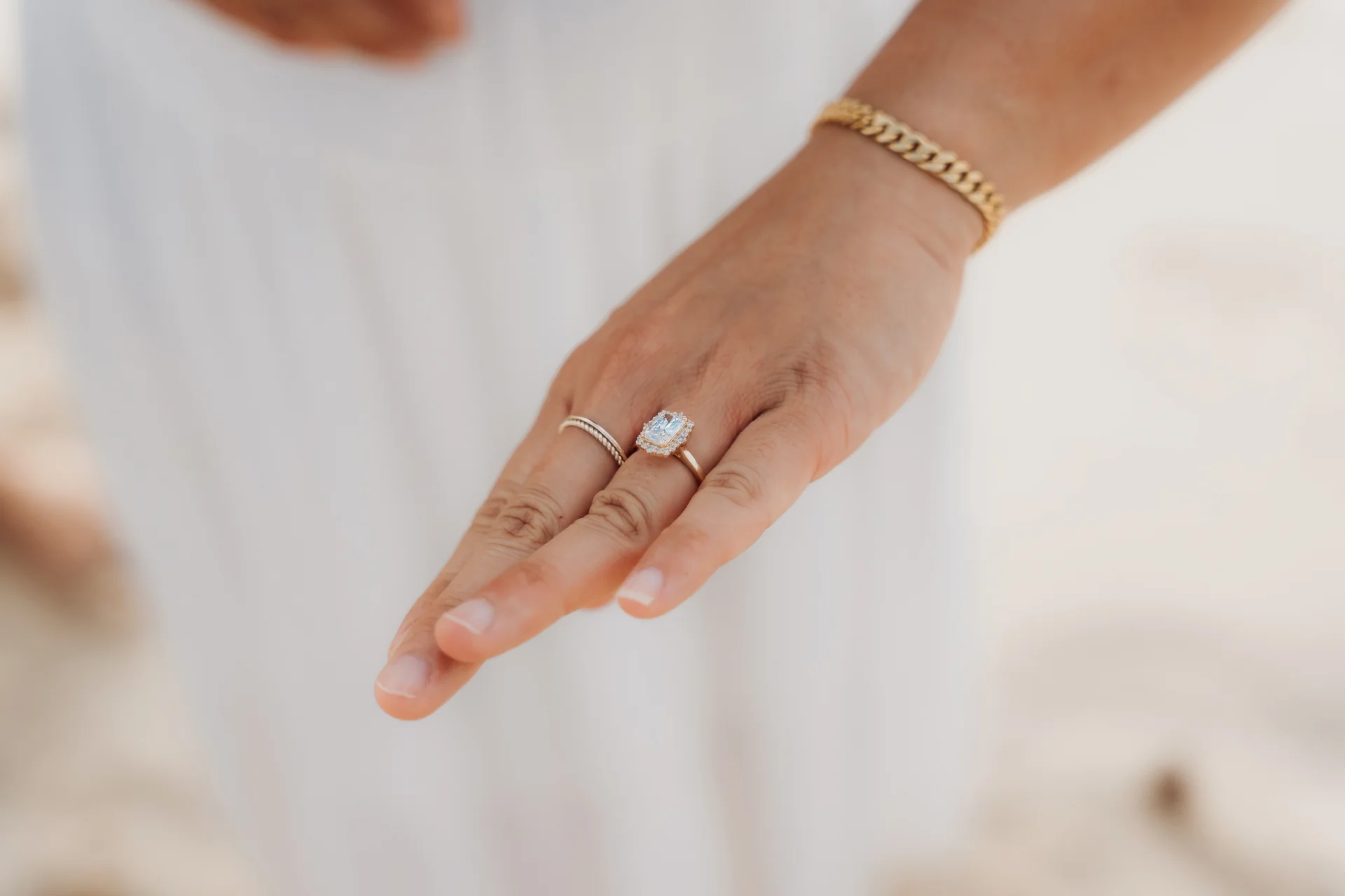 Couple sharing a quiet moment after saying yes, Hyatt Vivid, Playa del Carmen